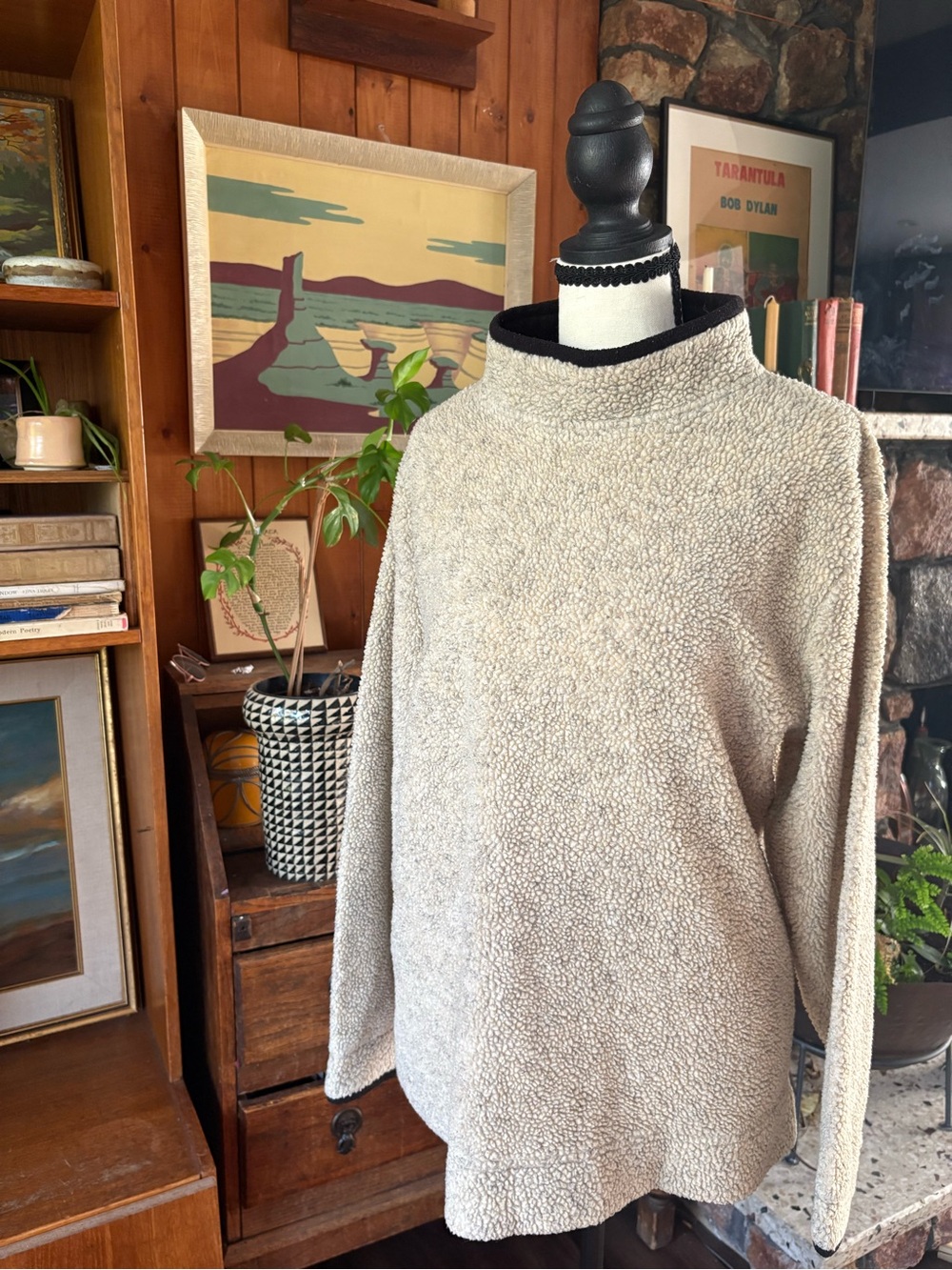 Y2K VTG Funnel Neck Fleece Pullover LL Bean L